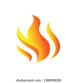 Fire flame logo set vector illustration design template. Flaming fire illustration logo design template