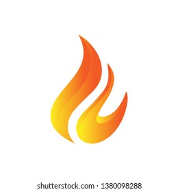 Fire flame logo set vector illustration design template. Flaming fire illustration logo design template