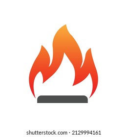Ilustración vectorial del logotipo de llama de fuego eps 10.