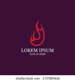 fire flame logo and symbol vector