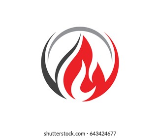 Fire flame logo and symbols