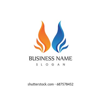 Fire flame logo and symbols