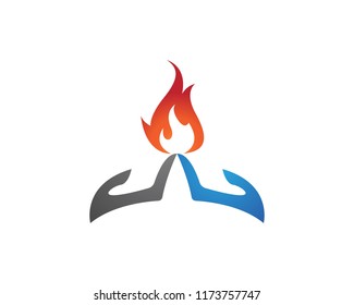 Fire flame logo Template