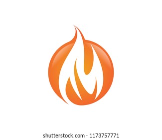 Fire flame logo Template
