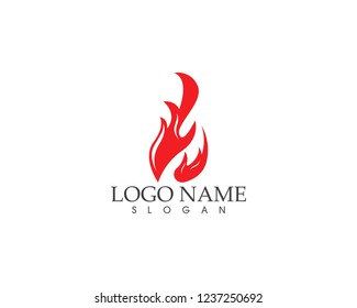Fire flame logo template