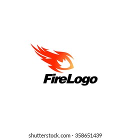 Fire and flame logo template