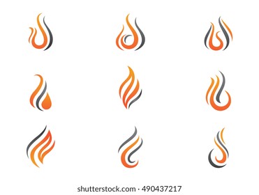 Fire flame Logo Template