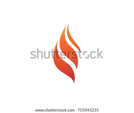 fire flame logo template のベクター画像素材 ロイヤリティフリー