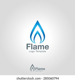 Fire flame logo template. Corporate branding identity