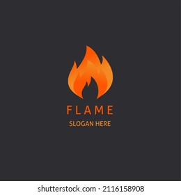 fire flame logo template design