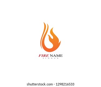 Fire flame logo template icon