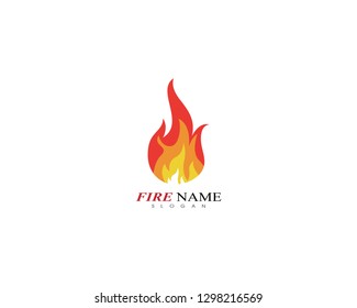 Fire flame logo template icon