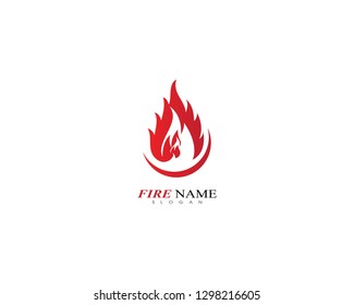 Fire flame logo template icon