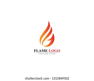 Fire Flame logo template icon design