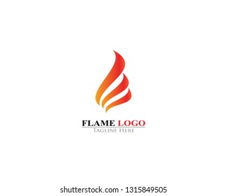 Fire Flame logo template icon design