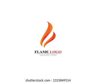 Fire Flame logo template icon design