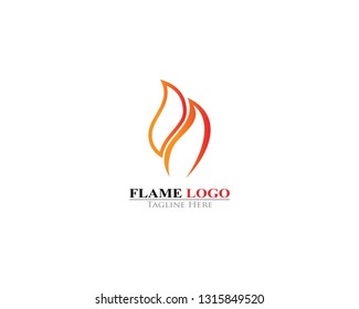 Fire Flame logo template icon design