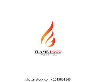 Fire Flame logo template icon design