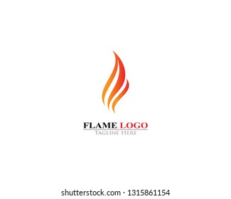 Fire Flame logo template icon design