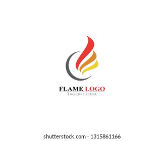 Fire Flame logo template icon design