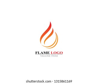 Fire Flame logo template icon design