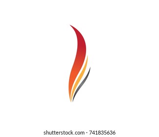 Fire flame Logo Template. Oil, gas and energy vector icon