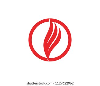 Fire flame Logo Template
 red