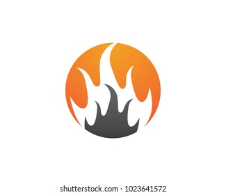 Fire flame Logo Template vector illustration design