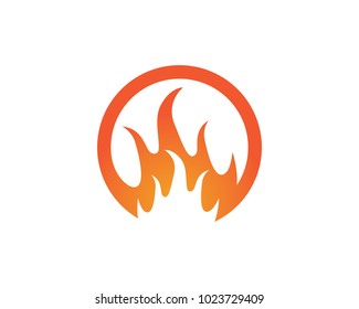 Fire flame Logo Template vector illustration design