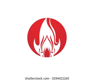 Fire flame Logo Template vector illustration design