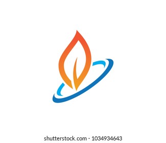 Fire flame Logo Template vector icon Oil, gas and energy logo concept