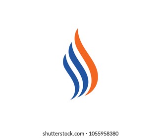 Fire flame Logo Template vector icon Oil, gas and energy logo concept