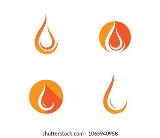 Fire flame Logo Template vector icon Oil, gas and energy logo concept