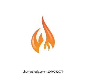 Fire flame Logo Template vector icon Oil, gas and energy logo concept