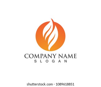 Fire flame Logo Template vector icon Oil, gas and energy logo concept

