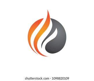 Fire flame Logo Template vector illustration design