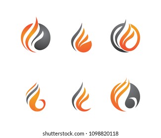 Fire flame Logo Template vector illustration design