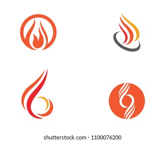 Fire flame Logo Template vector illustration design