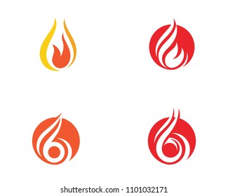 Fire flame Logo Template vector illustration design