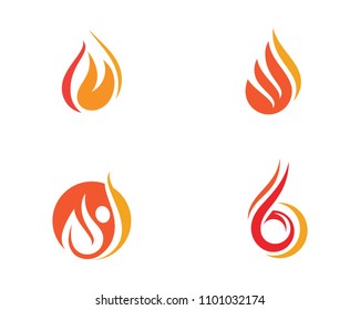 Fire flame Logo Template vector illustration design