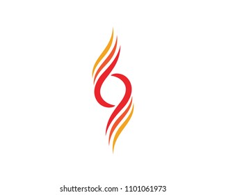Fire flame Logo Template vector illustration design
