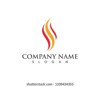 Fire flame Logo Template vector illustration design