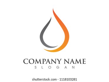 Fire flame Logo Template vector icon Oil, gas and energy logo concept