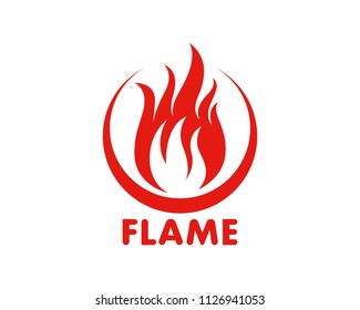 Fire flame Logo Template vector icon Oil, gas and energy logo concept
