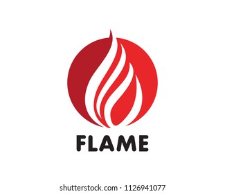 Fire flame Logo Template vector icon Oil, gas and energy logo concept
