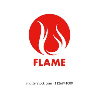 Fire flame Logo Template vector icon Oil, gas and energy logo concept
