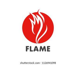 Fire flame Logo Template vector icon Oil, gas and energy logo concept
