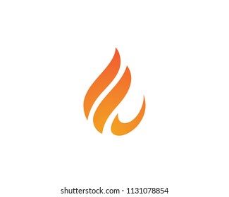 Fire flame Logo Template vector icon Oil, gas and energy logo concept