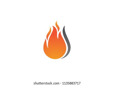 Fire flame Logo Template vector icon Oil, gas and energy logo concept