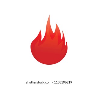 Fire flame Logo Template vector icon Oil, gas and energy logo concept